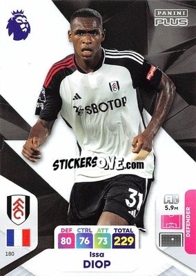 Sticker Issa Diop - English Premier League 2023-2024. Adrenalyn XL Plus
 n. 180 - Topps