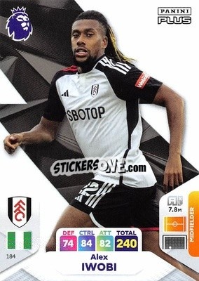 Sticker Alex Iwobi - English Premier League 2023-2024. Adrenalyn XL Plus
 n. 184 - Topps