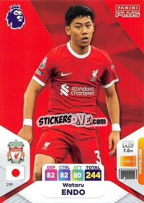 Sticker Wataru Endo - English Premier League 2023-2024. Adrenalyn XL Plus
 n. 199 - Topps