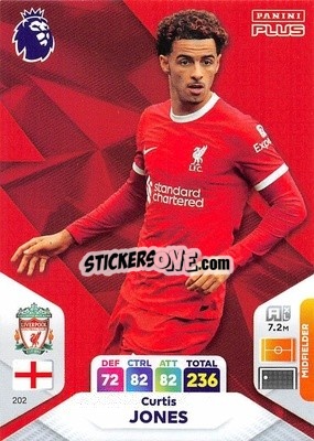Sticker Curtis Jones - English Premier League 2023-2024. Adrenalyn XL Plus
 - Topps