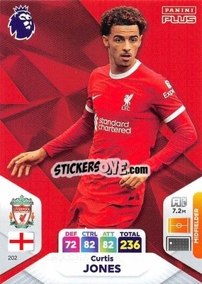 Sticker Curtis Jones - English Premier League 2023-2024. Adrenalyn XL Plus
 n. 202 - Topps