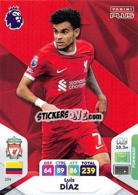 Sticker Luis Días - English Premier League 2023-2024. Adrenalyn XL Plus
 n. 204 - Topps