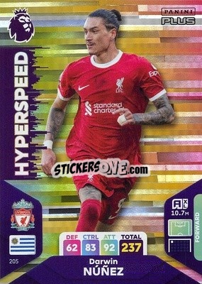 Sticker Darwin Núñez - English Premier League 2023-2024. Adrenalyn XL Plus
 - Topps