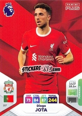 Sticker Diogo Jota - English Premier League 2023-2024. Adrenalyn XL Plus
 n. 207 - Topps