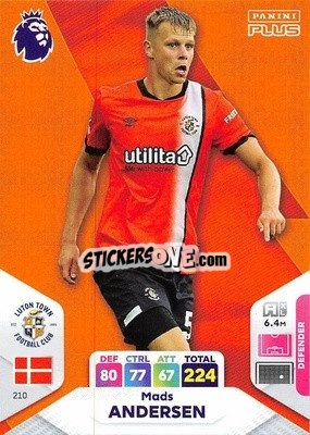 Sticker Mads Andersen - English Premier League 2023-2024. Adrenalyn XL Plus
 n. 210 - Topps