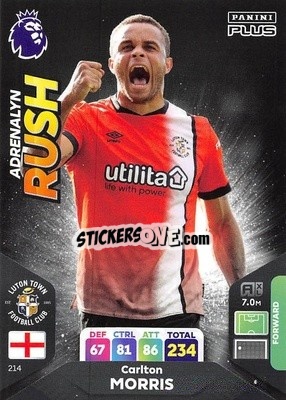 Figurina Carlton Morris - English Premier League 2023-2024. Adrenalyn XL Plus
 n. 214 - Topps