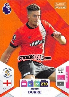 Cromo Reece Burke - English Premier League 2023-2024. Adrenalyn XL Plus
 n. 215 - Topps