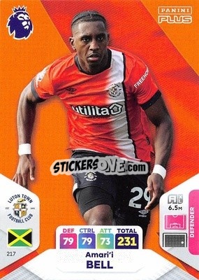 Sticker Amari’i Bell - English Premier League 2023-2024. Adrenalyn XL Plus
 n. 217 - Topps