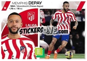 Sticker Memphis Depay (19) - LaLiga 2023-2024
 n. 120 - Panini