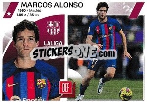 Sticker Marcos Alonso (10) - LaLiga 2023-2024
 n. 140 - Panini