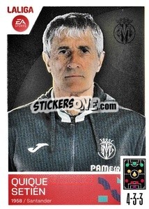 Cromo Entrenador Villarreal CF - Quique Setién (2) - LaLiga 2023-2024
 n. 582 - Panini