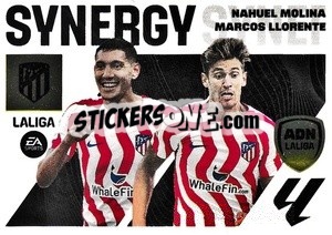 Sticker Nahuel Molina - Marcos Llorente (1) - LaLiga 2023-2024
 n. 611 - Panini