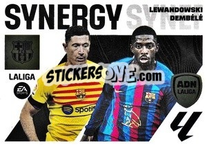 Sticker Lewandowski / Dembélé (19) - LaLiga 2023-2024
 n. 629 - Panini