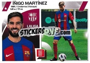 Sticker Íñigo Martínez (4) - FC Barcelona - LaLiga 2023-2024
 n. 662 - Panini
