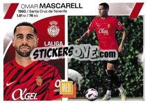 Sticker Omar Mascarell (13) - CA Osasuna - LaLiga 2023-2024
 n. 671 - Panini