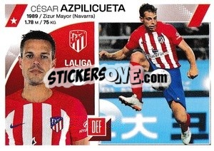 Sticker César Azpilicueta (21) - Atlético de Madrid - LaLiga 2023-2024
 n. 679 - Panini