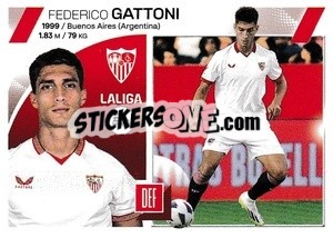 Sticker Federico Gattoni (23) - Sevilla FC - LaLiga 2023-2024
 n. 681 - Panini