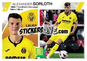 Sticker Alexander Sørloth (24) - Villarreal CF - LaLiga 2023-2024
 n. 682 - Panini