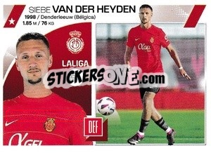 Figurina Siebe Van der Heyden (31) - RCD Mallorca - LaLiga 2023-2024
 - Panini