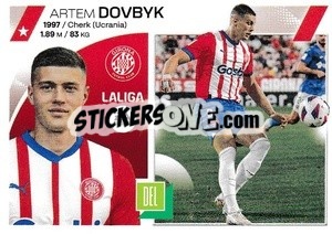 Sticker Artem Dovbyk (32) - Girona FC - LaLiga 2023-2024
 n. 690 - Panini