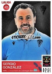 Sticker Entrenador Cádiz CF - Sergio González (2) - LaLiga 2023-2024
 - Panini