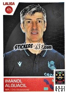 Cromo Entrenador Real Sociedad - Imanol Alguacil (2) - LaLiga 2023-2024
 - Panini