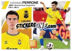 Sticker Máximo Perrone (51) - UD Las Palmas - LaLiga 2023-2024
 n. 709 - Panini