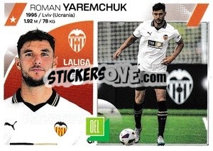 Sticker Roman Yaremchuk (62) - Valencia CF - LaLiga 2023-2024
 n. 720 - Panini