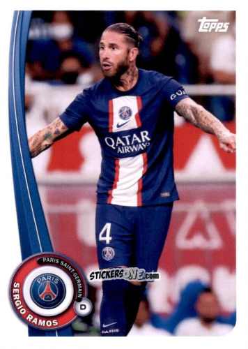 Sticker Sergio Ramos - Paris-Saint Germain Fan Set 2022-2023 n. PA-2 - Topps