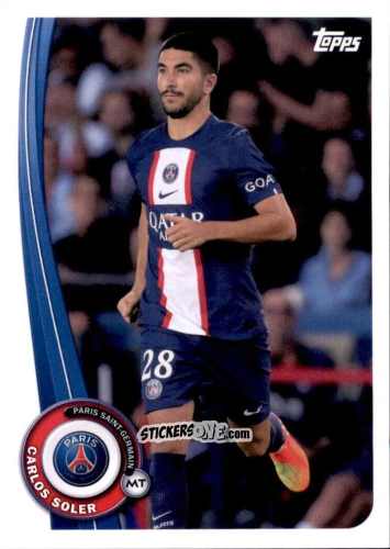 Figurina Carlos Soler - Paris-Saint Germain Fan Set 2022-2023 n. PA-8 - Topps