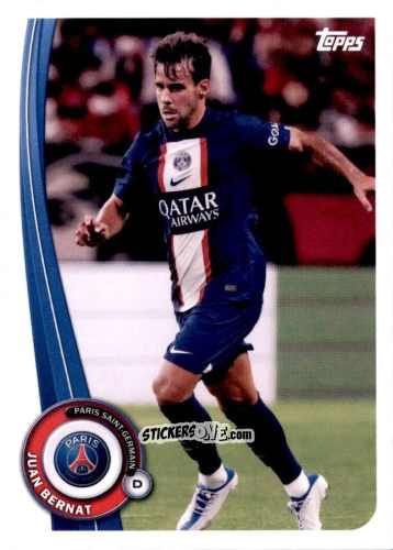 Sticker Juan Bernat - Paris-Saint Germain Fan Set 2022-2023 n. PA-17 - Topps