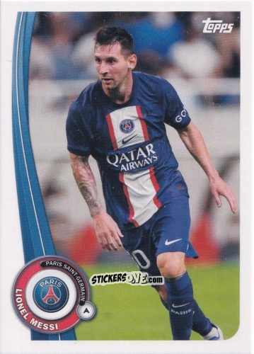 Sticker Lionel Messi - Paris-Saint Germain Fan Set 2022-2023 n. PA-19 - Topps