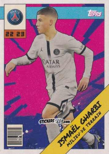 Sticker Ismaël Gharbi - Paris-Saint Germain Fan Set 2022-2023 n. PAH-3 - Topps