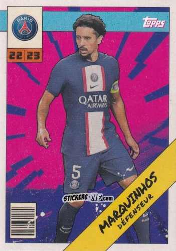 Sticker Marquinhos - Paris-Saint Germain Fan Set 2022-2023 n. PAH-6 - Topps