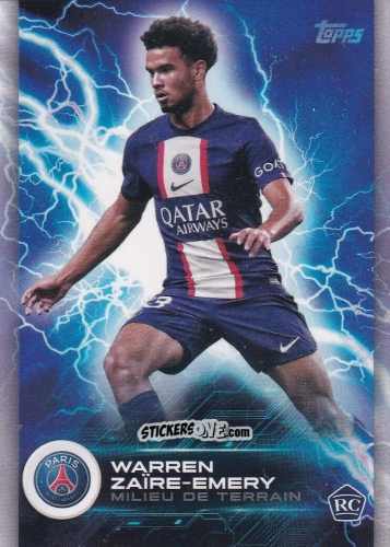 Cromo Warren Zaïre-Emery - Paris-Saint Germain Fan Set 2022-2023 n. PAS-1 - Topps