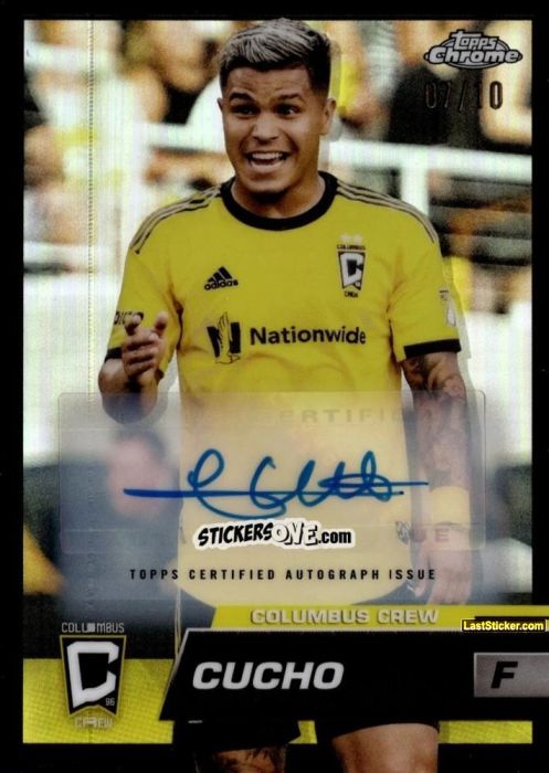 Sticker Cucho - Chrome MLS 2023
 n. AU7 - Topps