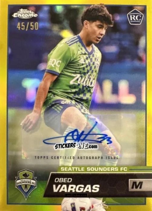 Sticker Obed Vargas - Chrome MLS 2023
 n. AU108 - Topps