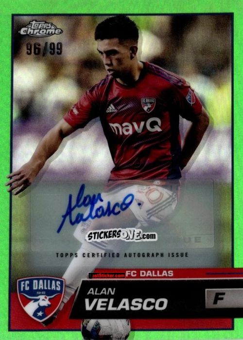 Sticker Alan Velasco - Chrome MLS 2023
 n. AU139 - Topps