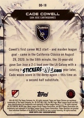 Cromo Cade Cowell - Chrome MLS 2023
 - Topps