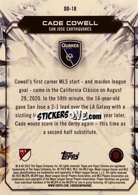 Figurina Cade Cowell - Chrome MLS 2023
 - Topps