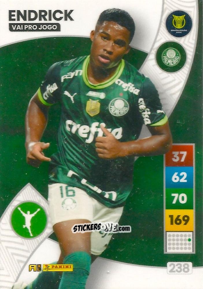 Cromo Endrick - Brasileirão 2023. Adrenalyn XL n. 238 - Panini
