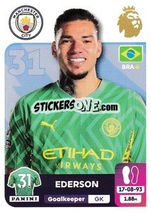Sticker Ederson - English Premier League 2023-2024
 n. 407 - Panini