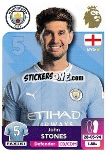 Sticker John Stones - English Premier League 2023-2024
 n. 410 - Panini