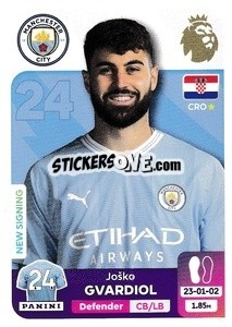 Sticker Joško Gvardiol - English Premier League 2023-2024
 n. 413 - Panini