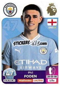 Sticker Phil Foden - English Premier League 2023-2024
 n. 424 - Panini