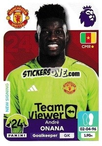 Sticker André Onana - English Premier League 2023-2024
 n. 436 - Panini