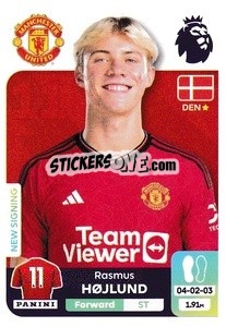Sticker Rasmus Højlund - English Premier League 2023-2024
 n. 452 - Panini