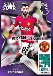 Sticker Bruno Fernandes (Stat Stars) - English Premier League 2023-2024
 - Panini