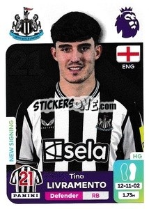 Sticker Tino Livramento - English Premier League 2023-2024
 - Panini