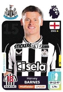 Sticker Harvey Barnes - English Premier League 2023-2024
 - Panini